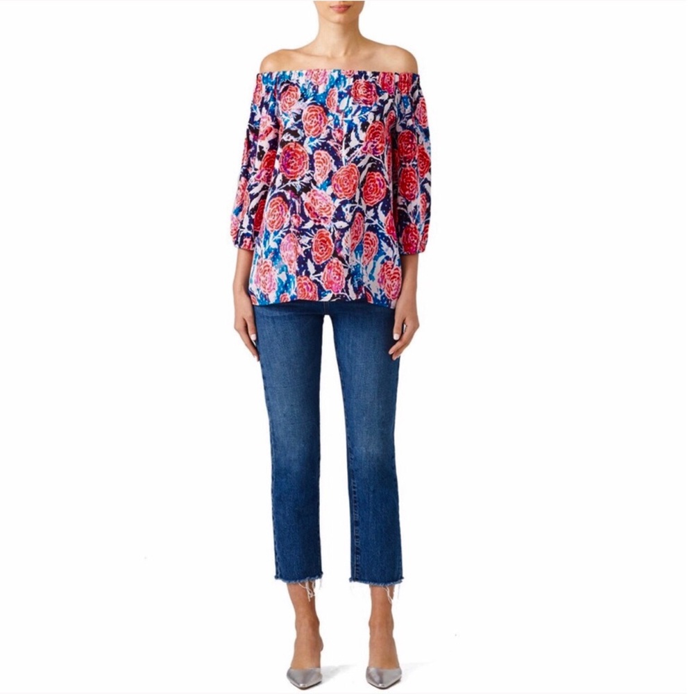 FUZZI • Watercolor Floral Top Blouse - Picture 2 of 5